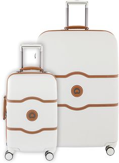 Paris Chatelet Hard+ Hardside Luggage with Spinner Wheels, Champagne White, 2 Piece Set 21/28, with Brake Delsey Luggage, Suitcase Cover, Hardside Luggage, Leather Weekender Bag, Best Luggage, Tsa Approved, Spinner Luggage, Vintage Luggage, Shoe Bags