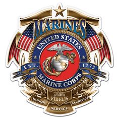 USMC-Badge-Of-Honor-Decal-Claris-Deals Usmc Logo, Usmc Birthday, Marine Corps Birthday, Patriotic Pictures, Jet Skis, Semper Fi, Us Marine Corps, Us Marines, United States Marine