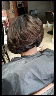 Bob Hairstyles Short Back, Bob Quick Weave Hairstyles No Leave Out, Quickweave Bob, Black Haircut Styles, Medium Bob Hairstyles