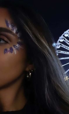 #fashion #instagram #maquiagem Sports Day Makeup, Spirit Face Paint, School Spirit Face Paint, School Spirit Ideas Pep Rally, Football Face Paint, Glitter Face Paint, Festival Face Paint, Cheer Makeup, Festival Face