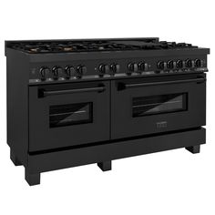 a black stove top oven with two burners and one door on the front side