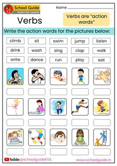 an english worksheet with pictures and words