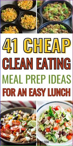 Simplify your week with these 41 cheap clean eating meal prep ideas! Packed with delicious options like salmon, shrimp, and lean meats, these recipes are perfect for an easy, healthy lunch. Plan your weekly meals effortlessly with these affordable and nutritious options that keep you on track with your clean eating goals. Start prepping today for a stress-free week! #CleanEating #MealPrep #EasyLunch #HealthyMeals #WeeklyPrep Healthy Lunch Plan, Clean Eating Meal Prep Ideas, Clean Eating Meal Prep, Lean Meats, Easy Clean Eating Recipes, Cheap Clean Eating, Clean Eating Lunch