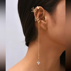 This Unique Piece Is A Wonderful Addition To Your Wardrobe And Your Style; Sure To Get Lots Of Compliments! No Piercing Required! Can Be Worn On Either Ear. Great For Halloween Or Anytime! Feel Free To Submit An Offer! All Offers Are Welcome And Considered New To Poshmark? Join For Free! Use My Referral Code Kathrono When You Sign Up For Poshmark Get A $10 Credit From Poshmark. Gsun2y50x0005j9 Fae Jewelry, Fairytale Life, Boho Drop Earrings, Cool Ear Piercings, Piercings Unique, Life Vision, Cool Piercings, Free Use, Tassel Drop Earrings