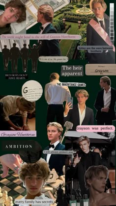 a collage of people in suits and ties with words above them that say, the best