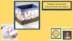 an image of a box with flowers on it and the words design series paper boxes and other 3d projects