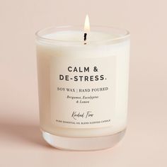 Our Calm & De Stress Essential Oil Blend Clear Candle. Bergamot, Lavender & Lemongrass. Our Calm & Destress blend can help you relax and provides a soothing, stress-relieving atmosphere of peace. Available in 200ml and 300ml sizesOur candles are filled with a scented natural wax. The luxurious textured label and container are a beautiful combination. The candle is complete with a presentation box, perfect for gifting. Lemongrass Candle, Clear Candle, Clear Candles, Essential Oil Blend, Candle Labels, Natural Wax, Pure Essential Oils, Essential Oil Blends, Lemon Grass