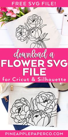 a flower svg file for cricut and silhouettes with flowers on it