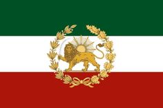 the flag of italy with a lion on it's chest and laurel around its neck