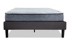 an image of a mattress on top of a bed frame with no headboard or foot board