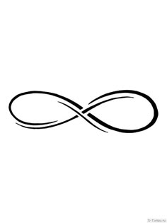 an infinite sign is drawn in black ink on a white background, it looks like the symbol