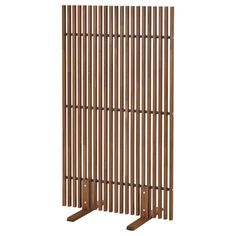 a wooden wall divider made out of wood sticks