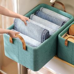 Foldable Storage Box With Steel Frame, Large Capacity Clothes Trousers Storage Basket, Portable Home Wardrobe Storage Box 2023 - AU $19.09 Trousers Storage, Clothes Trousers, Wardrobe Storage Boxes, Clothing Closet, Portable Wardrobe, Portable Closet, Wardrobe Organisation, Portable Home, Úložný Box