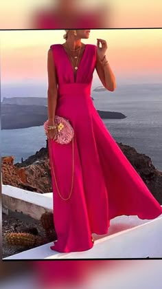 파티 드레스, Maxi Dress Outfit, Maxi Robes, Maxi Skirts, Maxi Dress Party, Sleeveless Maxi Dress, Fashion Colours, Waist Dress, Look Chic