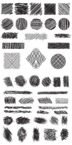 a bunch of different types of brush strokes