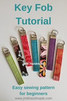 the key fob pattern is easy to sew