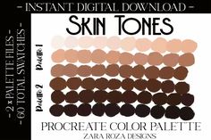 an image of skin tones for the cover of a magazine or brochure, with text that reads instant digital download