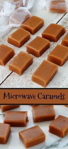 homemade microwave caramels on a white plate