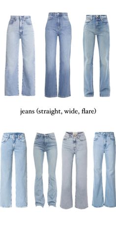 Jeans Must Have Women, Basic Outfit Needs, Basic Pants Outfit, Clean Girl Pants, Pants Must Have, Clothing Basics List, Cute Jeans For School, Basic Jeans Must Have, Jeans Must Have