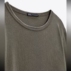 Zara Soft Washed Tshirt. Size Xs Casual Plain Tops For Layering, Classic Summer Soft-washed Tops, Basic Zara Cotton Top, Zara Basic Cotton Top, Simple Crew Neck Top For Fall, Zara Long Sleeve T-shirt For Spring, Zara Long Sleeve Spring T-shirt, Zara Casual Tops For Layering, Simple Crew Neck Top For Layering