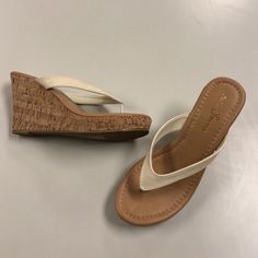 Brand New Pair Of Wedge Sandals From Fashion Focus With 4" Heel And 1” Platform Cute Summer Heels, Wedge Heels Outfit, Bahamas Outfits, Beach Heels, Low Wedge Heel Sandals, Platform Sandals Outfit, Sandals Aesthetic, Y2k Sandals, Low Sandals