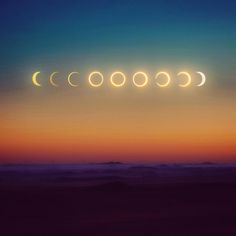 the solar eclipse is seen in this composite image taken on march 22, 2013 at sunset