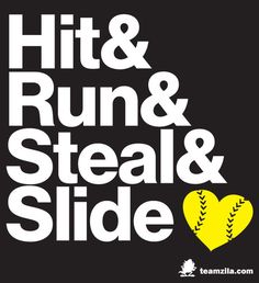 the hit and run logo is shown in white on a black background with a yellow heart