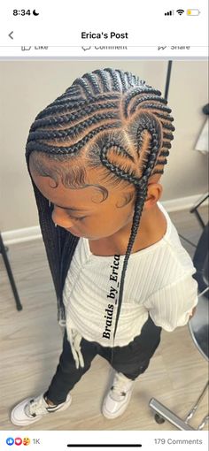 Girls Braided Hairstyles Kids, Black Baby Girl Hairstyles, Toddler Braided Hairstyles, Black Kids Braids Hairstyles, Lemonade Braids Hairstyles, Cute Toddler Hairstyles, Kid Hairstyles, Lil Girl Hairstyles, Kid Braid Styles