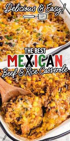 the best mexican beef and rice casserole recipe