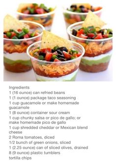 an image of mexican food in small bowls