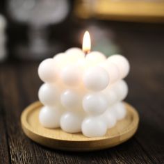 bubble candle Expensive Steak, Square Pillar Candles, Pillar Candle Decor, Decorative Pillars, Paraffin Wax Candles, Bubble Candle, Bubble Lights, Calming Scents, Floating Candles