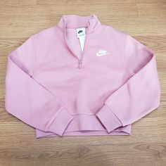 Pink Nike Little Girls Size Small, New With Tags Pull Over Quarter Zip Sweatshirt. Tops Nike, Pink Pullover, Pink Nike, Pink Nikes, Quarter Zip Sweatshirt, Kids Nike, Nike Shirts, Zip Sweatshirt, Pullover Sweatshirt