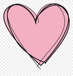 a pink heart on a white background, with lines in the shape of a heart