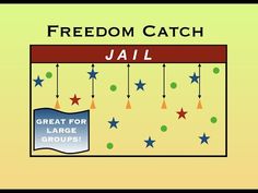 a poster with the words,'freedom catch jail great for large groups'on it