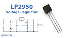 the lp2350 voltage regulator is shown with an electronic circuit diagram below