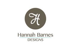 the logo for hannah barnes designs, which is designed to be used as a business card