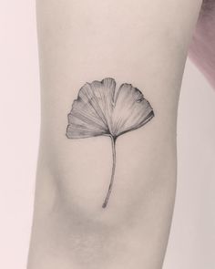 a black and white photo of a ging sprout tattoo