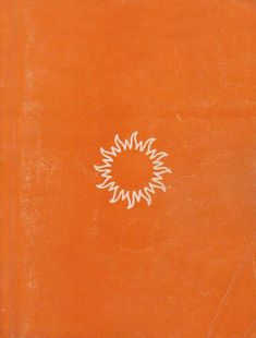 an orange book with white writing on it