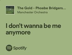 the gold - phoee bridgers manchester orchestra i don't wanna be me anymore