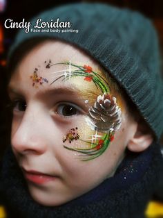 Witch Costume Diy, Christmas Face Painting, Girl Face Painting, Face Painting Tutorials, Christmas Tattoo, Christmas Makeup Look, Face Painting Easy, Winter Face, Face Paint Makeup