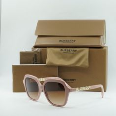 Fully Discounted. Buy Now Only, No Offers Accepted Retail $ 3 5 2 Brand New // Authentic Picture On Model Is For The Reference Model: Be4389 406113 Sunglasses Frame Color: Pink Lens Color: Brown Material: Acetate Size: 55 - 16 - 140 For: Women Style: Square Polarized: No Made In: Italy Rx-Able: Yes 100% Uv Protection Original Burberry Retail Packaging Included: Case, Cloth (See Pics) Shipping From Nyc Every Business Day Follow Our Store Showroom For More Amazing Deals Pink Burberry Sunglasses, Burberry Pink, Sunglasses Frame, Burberry Accessories, Burberry London, Retail Packaging, Women Style, London England, Uv Protection