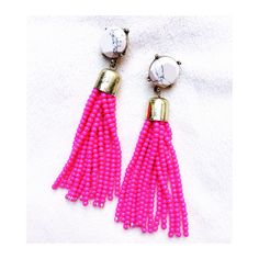 Tassel earrings Make Tassels, How To Make Tassels, Tassel Earing, Cute Ideas, Beaded Tassel Earrings, New Earrings, Statement Earring, Classy And Fabulous, Pretty Earrings