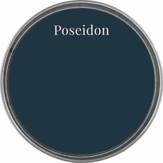 a dark blue color with the word posiedon on it