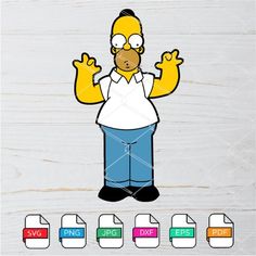 the simpsons character is standing with his hands up