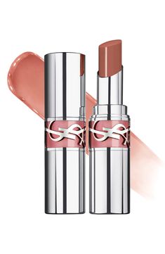 What it is: A buildable lipstick-to-oil hybrid made with six nourishing oils for a smooth glide, a creamy shine and up to 24-hour hydration. What it does: This iconic lip color offers the color of a lipstick with the slip of an oil. Made with a 60% oil base and fig pulp, the formula melts on lips for instant hydration and softer, moisturized lips over time. Choose from neutral everyday nudes to pops of mauve and pink. How to use: Define your lip contours with Touche Éclat (sold separately) befor Ysl Lip Balm, Lip Oil Stick, Ysl Lip, Moisturized Lips, Touche Eclat, Hydrating Lipstick, Ethereal Makeup, Lip Contouring, Makeup Obsession