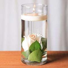 floating candle Cheap Vases, Cylinder Candles, Glass Cylinder Vases, Engraved Wedding, Cylinder Vase, Deco Floral, Wedding Flower Arrangements, Wedding Centerpiece