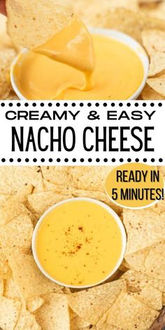 the recipe for creamy and easy nacho cheese is ready in 5 minutes