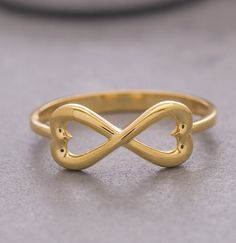 ★Heart and Infinity Ring, 14K Solid Gold Infinity Ring, 925 Sterling Silver Infinity Ring, Love Ring, Mother's Day Gift, Valentine's Day Gift ★ ★ IMPORTANT SHIPPING & PRODUCTION DETAILS!! ★ RINGS: All rings are made to order at the selected size requested during checkout. I do not use a formula to determine ring sizing for wide bands (Unless noted within the listing) so if you select a size 6 and purchase 8-10 rings each ring will rest at the US ring size 6. All rings made at US ring sizes thoug Adjustable Infinity Ring For Mother's Day, Mother's Day Infinity Adjustable Rings, Infinity Heart Ring For Valentine's Day Anniversary, Valentine's Day Infinity Heart Ring For Anniversary, Sterling Silver Infinity Rings For Valentine's Day, Gold Infinity Ring For Valentine's Day, Infinity Rings For Mother's Day Gift, Gold Infinity Promise Stackable Rings, 14k Gold Infinity Stackable Rings For Anniversary