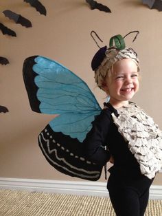 instructables Moth Halloween Costume Diy, Mariposa Costume, Butterfly Mask Diy, How To Make Butterfly Wings Costumes, Butterfly Carnival Costume, Toddler Butterfly Costume, Butterfly Costume Kids, Diy Butterfly Costume, Butterfly Wings Costume