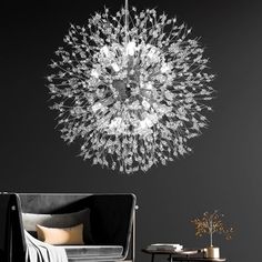 Beaded Chandelier, Hanging Light Fixtures, Crystal Chandelier, Fireworks, Pendant Lamp, Dandelion, Dining Room